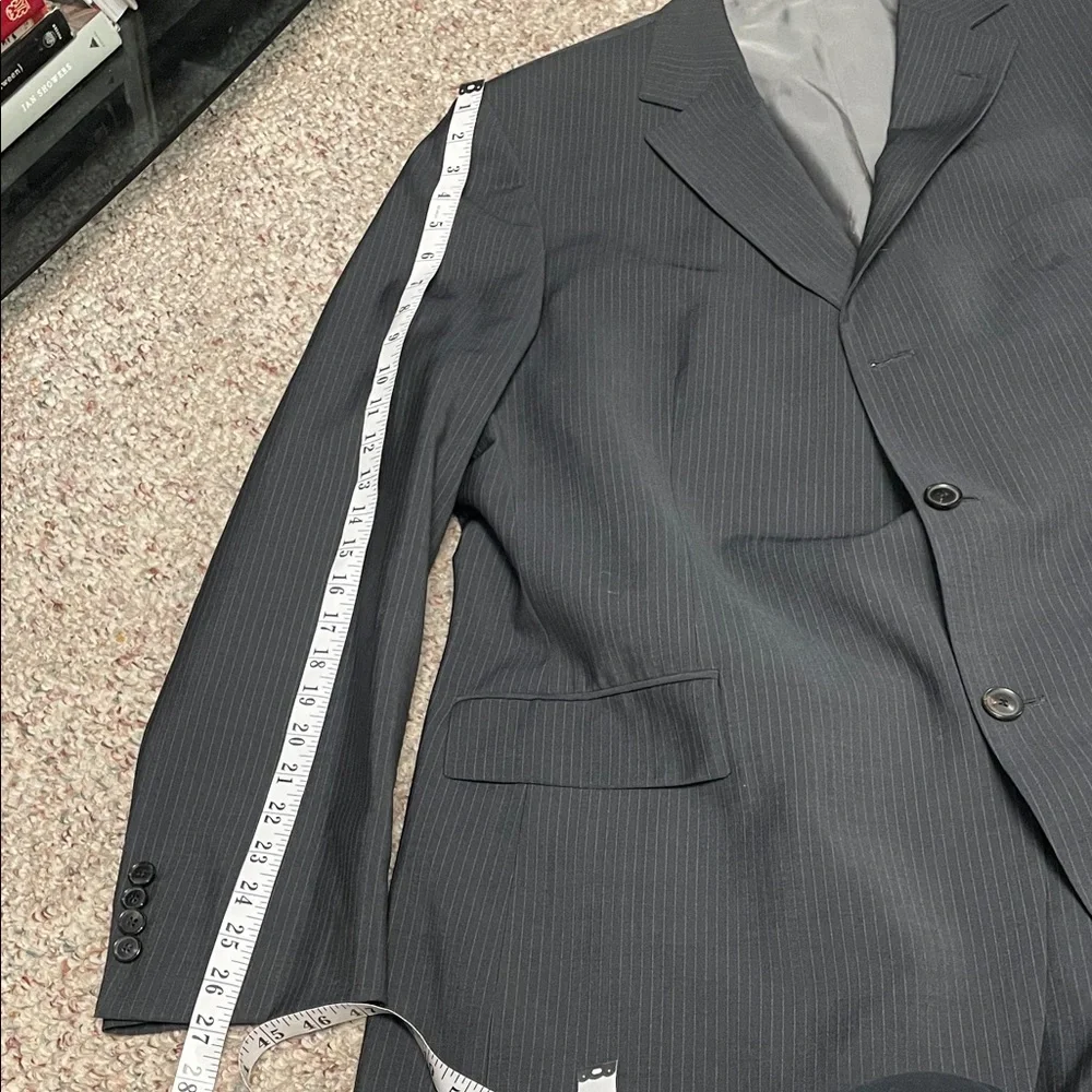 Hugo boss mohair wool Gray Pinstripe Suit Jacket & Trousers - Picture 6 of 12